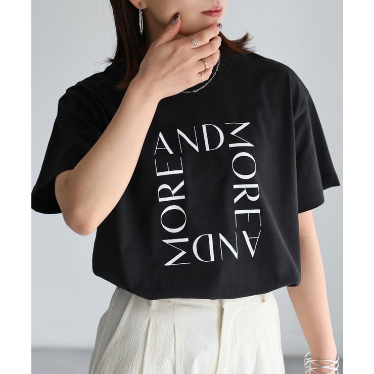 スクエアロゴプリント半袖Tシャツ | Riberry | 詳細画像26 