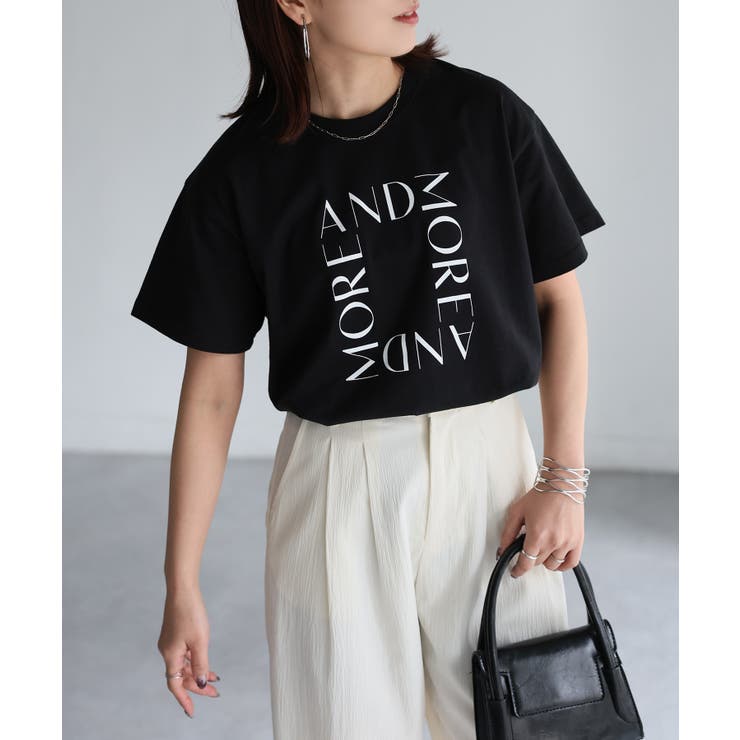 スクエアロゴプリント半袖Tシャツ | Riberry | 詳細画像27 