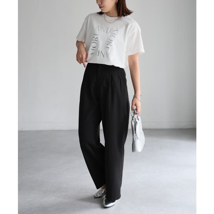 スクエアロゴプリント半袖Tシャツ | Riberry | 詳細画像3 