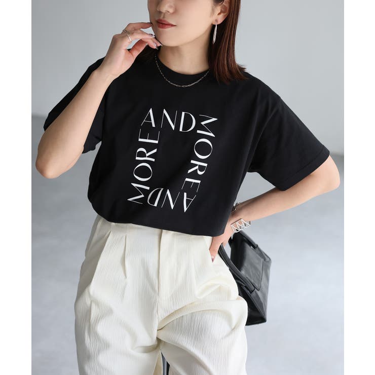 スクエアロゴプリント半袖Tシャツ | Riberry | 詳細画像29 