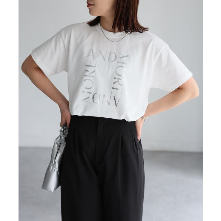 スクエアロゴプリント半袖Tシャツ | Riberry | 詳細画像8 