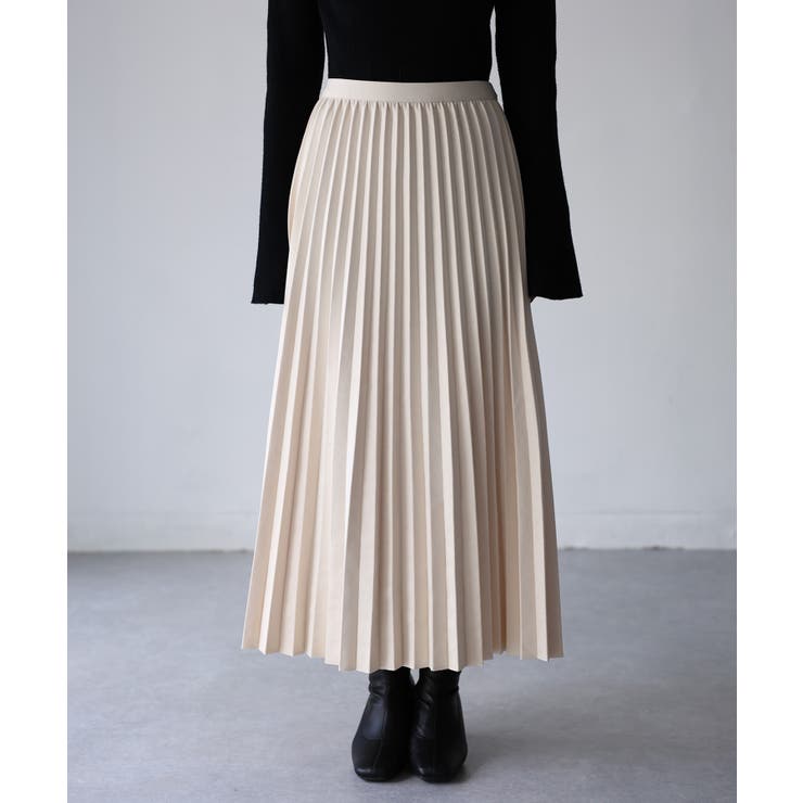 スエードポンチプリーツスカート[品番：RBRW0000019]｜Riberry