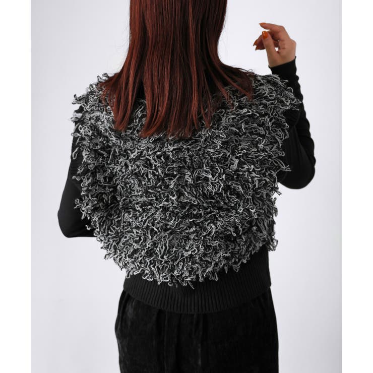 【レイヤードで体型カバー】フリンジニットベスト／大人カジュアル／春／Vネック | Riberry | 詳細画像8 