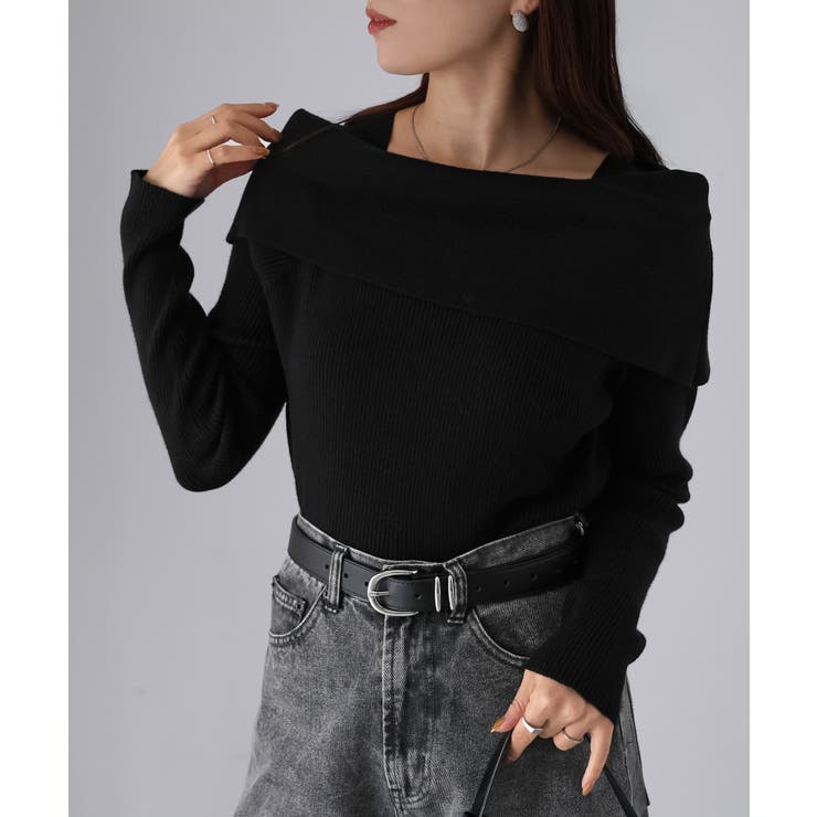 アシメオフショルニット | Riberry | 詳細画像19 