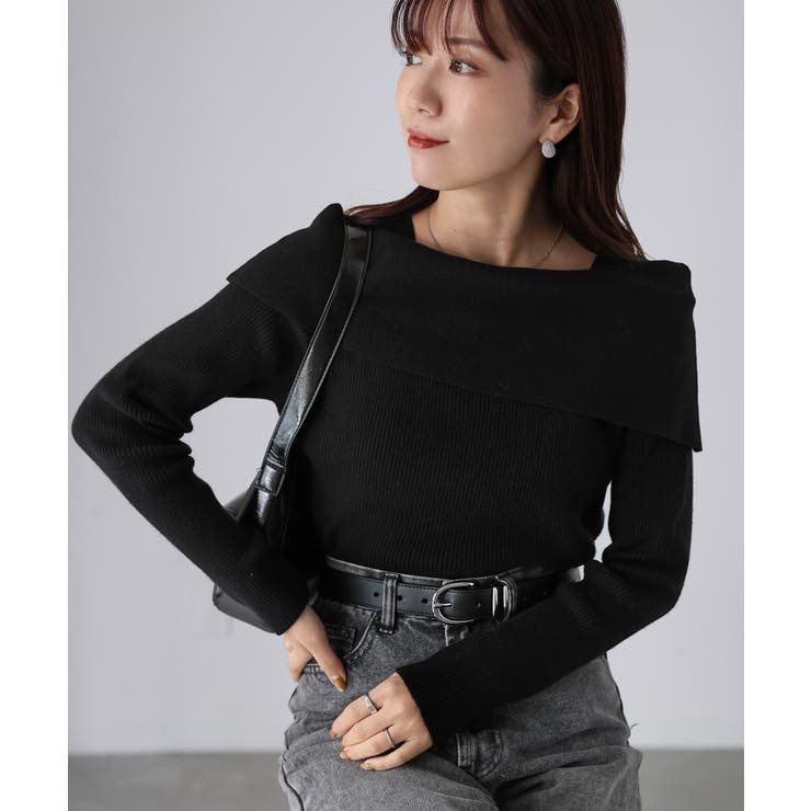 アシメオフショルニット | Riberry | 詳細画像20 