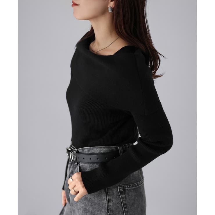 アシメオフショルニット | Riberry | 詳細画像21 