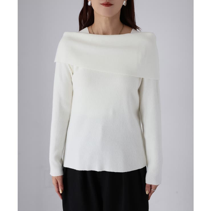 アシメオフショルニット | Riberry | 詳細画像25 