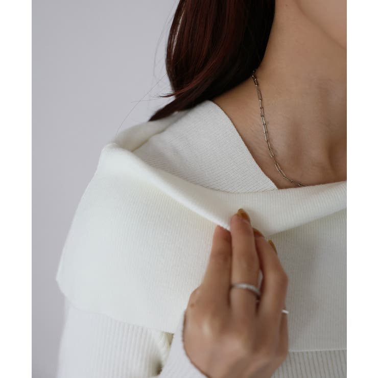 アシメオフショルニット | Riberry | 詳細画像28 