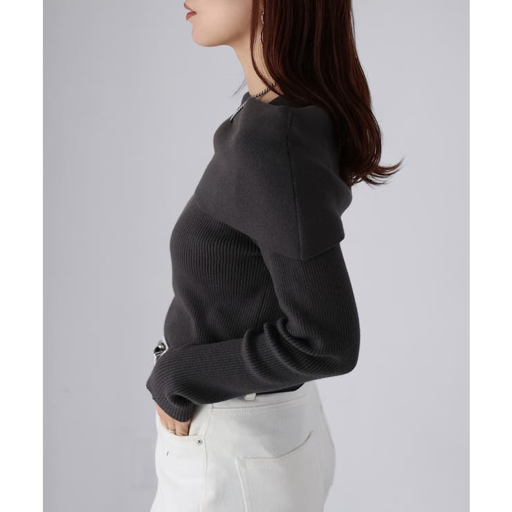 アシメオフショルニット | Riberry | 詳細画像5 