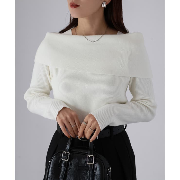 アシメオフショルニット | Riberry | 詳細画像9 