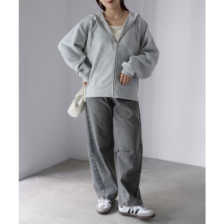 袖ロゴ刺繍レースダブルジップパーカー | Riberry | 詳細画像16 