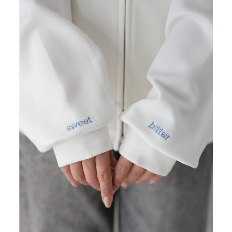 袖ロゴ刺繍レースダブルジップパーカー | Riberry | 詳細画像68 