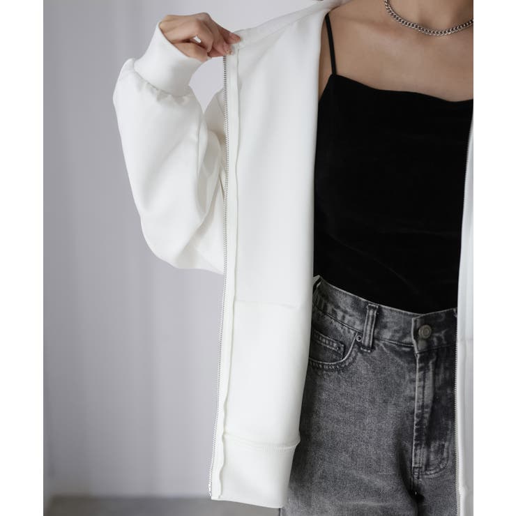 袖ロゴ刺繍レースダブルジップパーカー | Riberry | 詳細画像71 