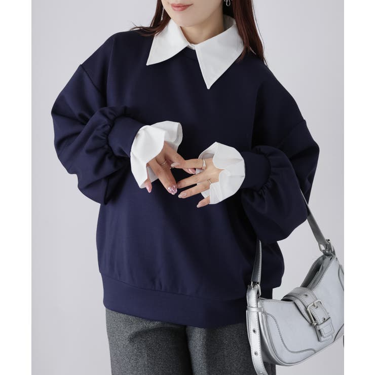 ネイビー | マルチWAYダンボールスウェット | Riberry