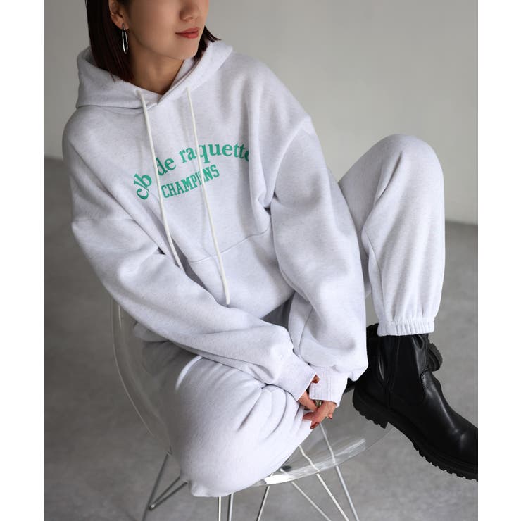 裏起毛パーカー/ロゴスウェット セットアップ | Riberry | 詳細画像3 