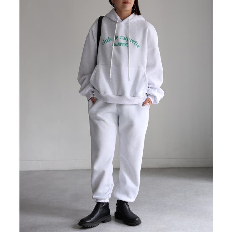 裏起毛パーカー/ロゴスウェット セットアップ | Riberry | 詳細画像4 