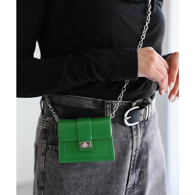 チェーンショルダーミニカードウォレットバッグ[品番：RBRW0000047