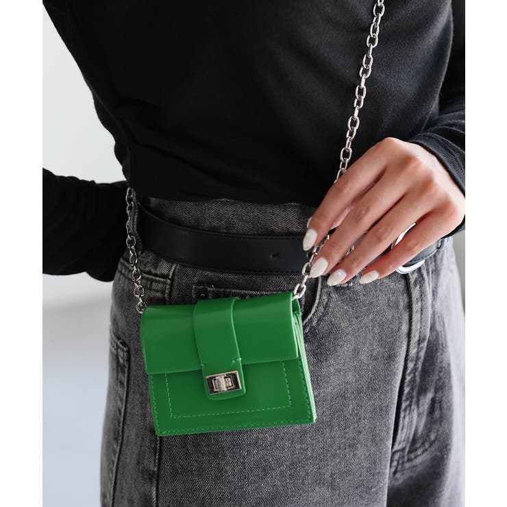 チェーンショルダーミニカードウォレットバッグ[品番：RBRW0000047