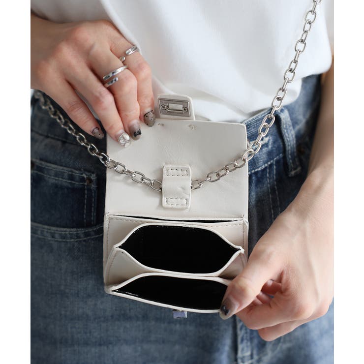 チェーンショルダーミニカードウォレットバッグ[品番：RBRW0000047