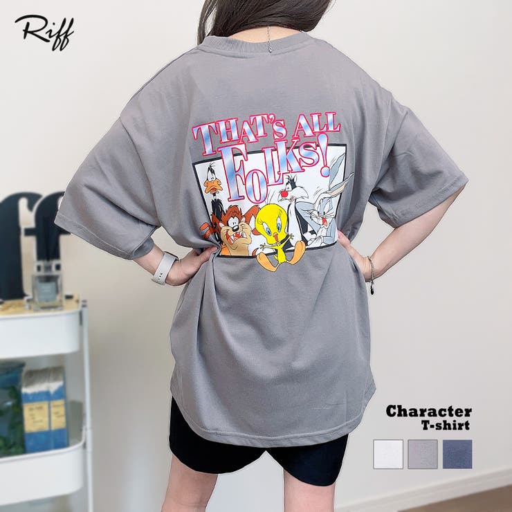 LOONEYTUNESプリントBIGTシャツ ルーニーテューンズ キャラT