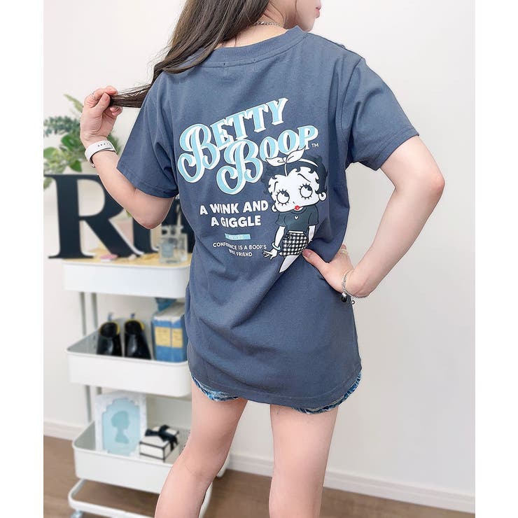 BETTYBOOPバックプリントTシャツ キャラT ベティちゃん[品番