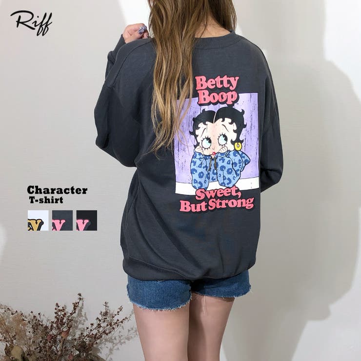 BETTYBOOPスウェットプルオーバー キャラT ベティちゃん[品番