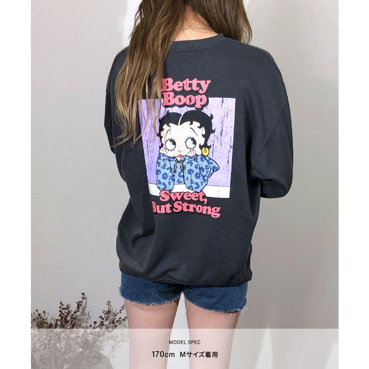 ベディちゃんです BETTYBOOPスウェットプルオーバー キャラT ベティちゃん[品番