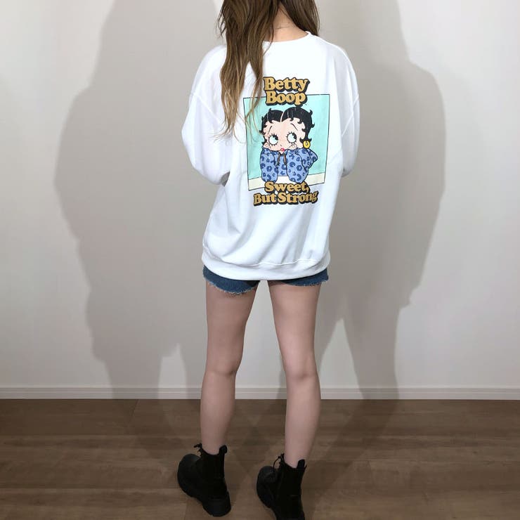 BETTYBOOPスウェットプルオーバー キャラT ベティちゃん[品番