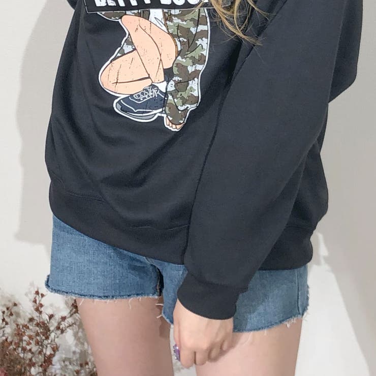 BETTYBOOPスウェットプルオーバー キャラT ベティちゃん[品番