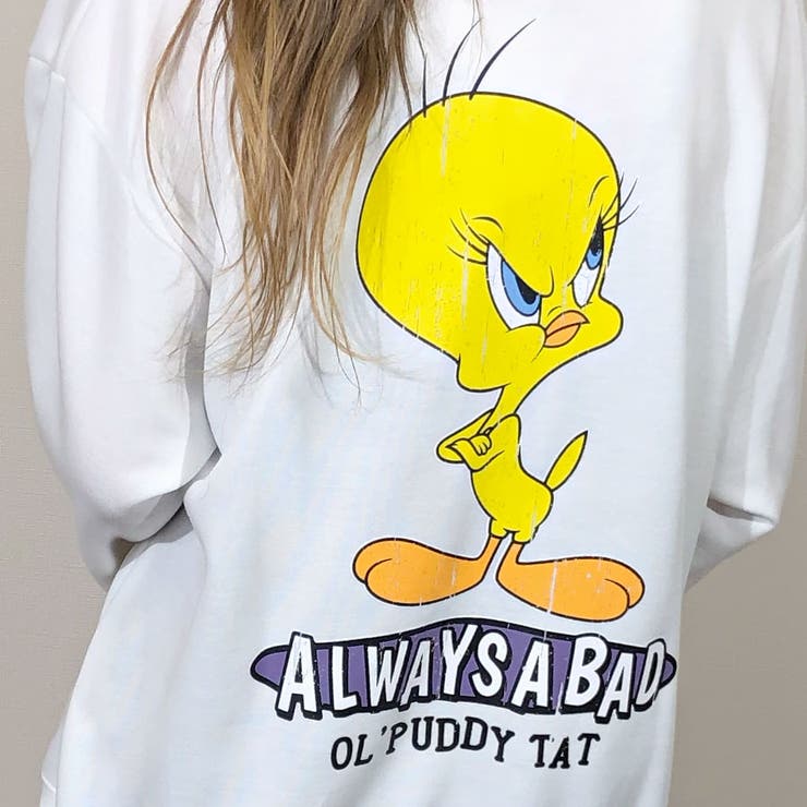 LOONEYTUNESスウェットプルオーバー TWEETY トゥイーティー[品番