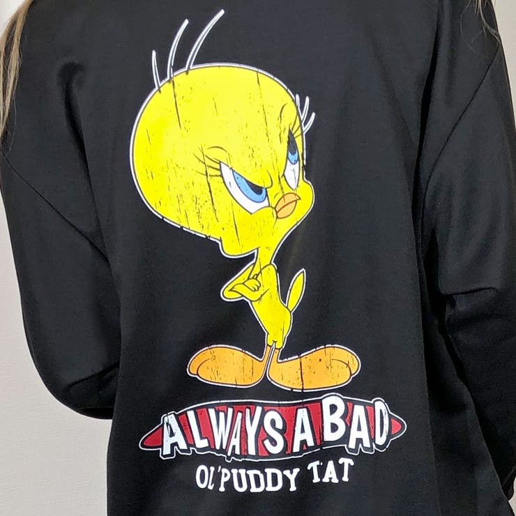 LOONEYTUNESスウェットプルオーバー TWEETY トゥイーティー[品番 LOONEYTUNESスウェットプルオーバー TWEETY トゥイーティー[品番