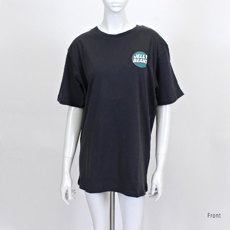 JELLYBEANS発泡プリント天竺丸BIGPO半袖 ロゴプリント Tシャツ