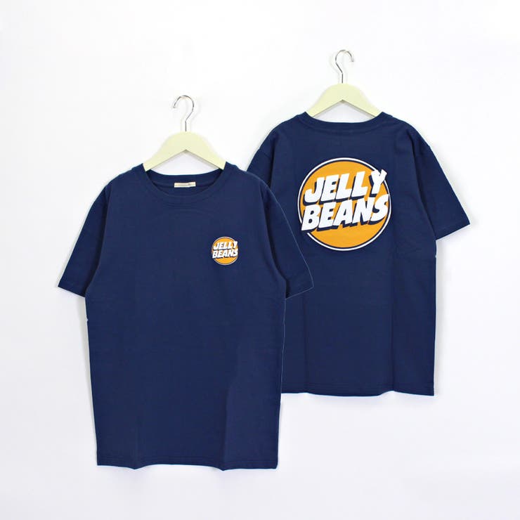 JELLYBEANS発泡プリント天竺丸BIGPO半袖 ロゴプリント Tシャツ