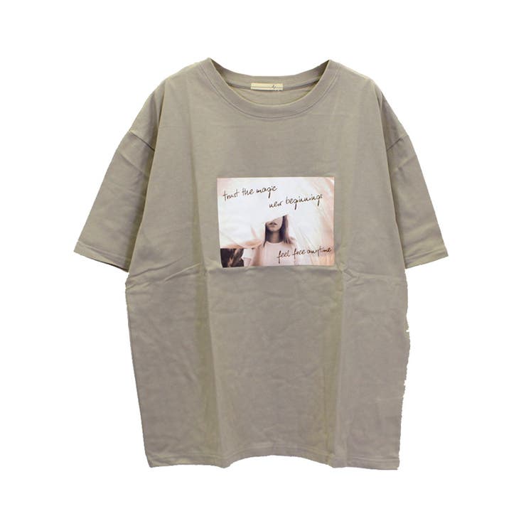 セピアGIRLフォトプリントTシャツ ロゴ フォト[品番
