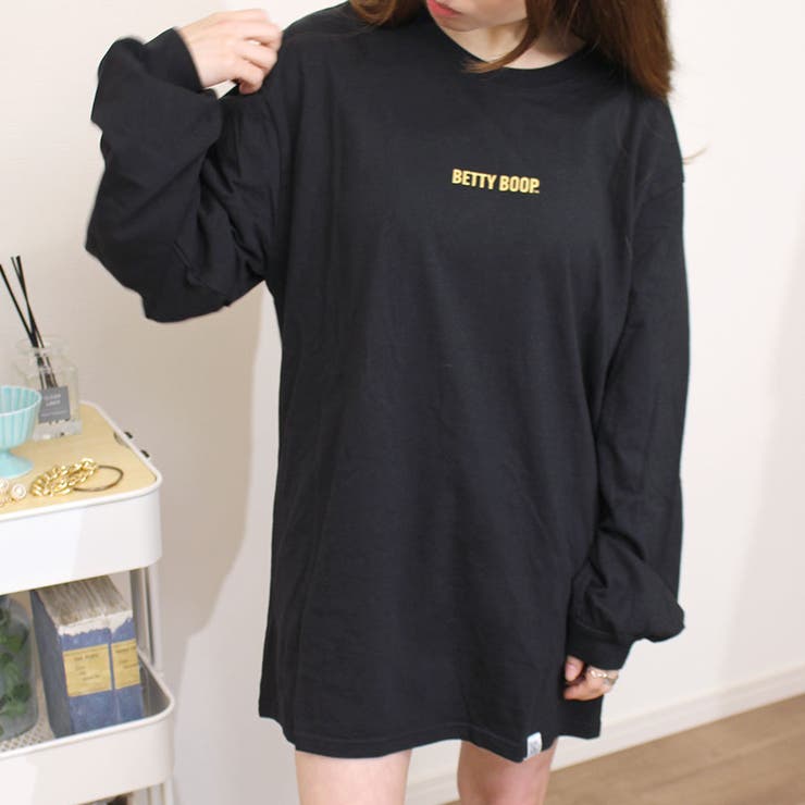 BETTYBOOP SNEAKERS天竺丸BIGPO長袖 キャラT[品番：NETW0000789