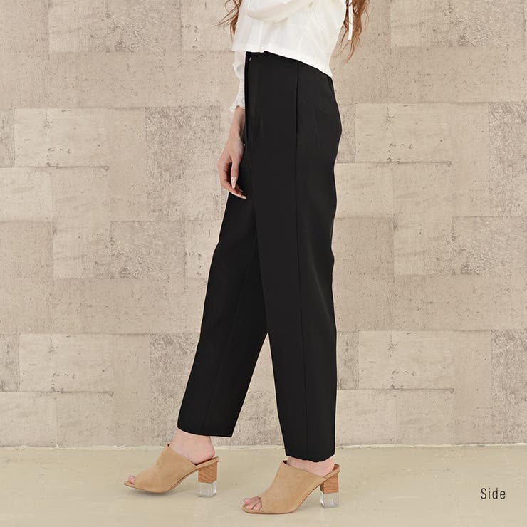 ハイウエストテーパードパンツ ロングパンツ オフィスカジュアル | Riff | 詳細画像13 