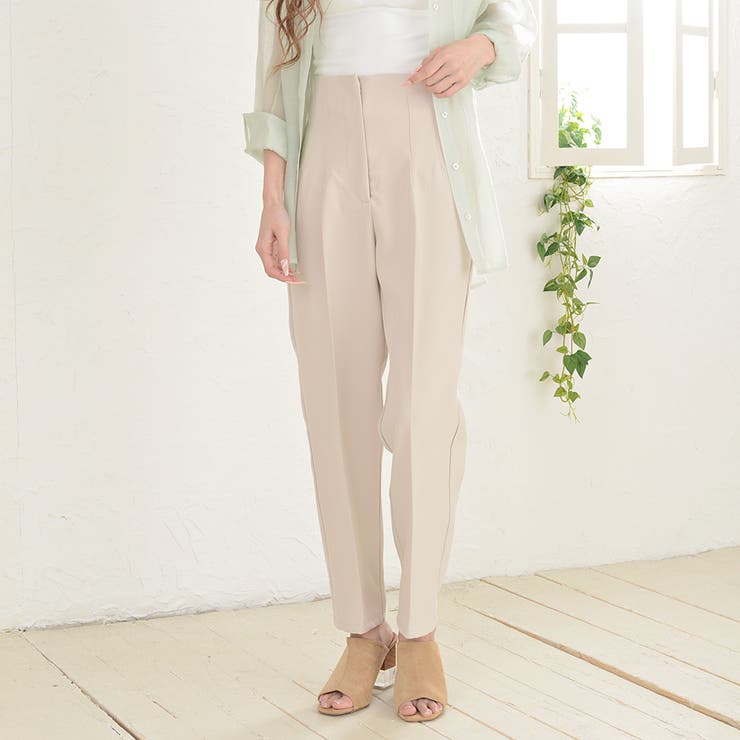 ハイウエストテーパードパンツ ロングパンツ オフィスカジュアル | Riff | 詳細画像8 