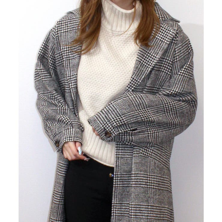 【美品】Chloé クロエ バルマカーンコート チェック柄 ラグラン袖 40 オーバーサイズ ラグランスリーブ ロングバルマカーンコート