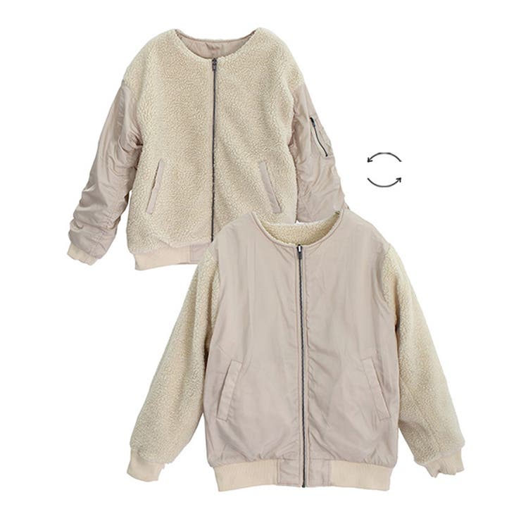 ノーカラーボアリバーシブルブルゾン 2way ジャケット 品番 Netw Riff リフ のレディース ファッション通販 Shoplist ショップリスト