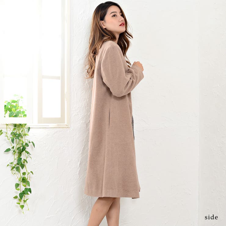 ノーカラーコート ロングコート ベーシック アウター Riff リフ | Riff | 詳細画像11 