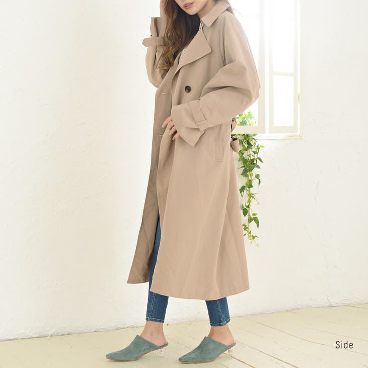 キャンディ袖BIGトレンチコート アウター スプリングコート[品番