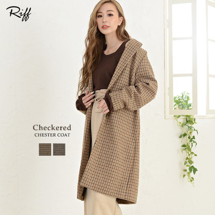 ガンクラブチェックチェスターコート アウター ツイード[品番