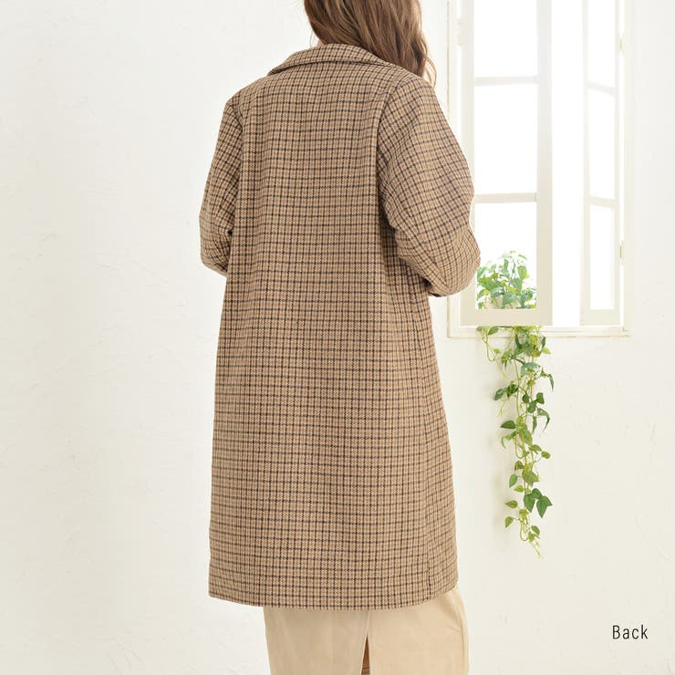 【タグ有】gigli コーデュロイ素材 ブラウンストライプチェスターコート 38 タグ有】gigli コーデュロイ素材 ブラウンストライプチェスターコート 38