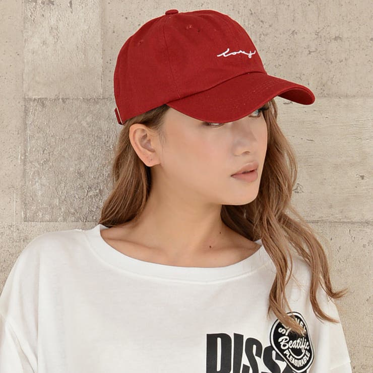 レッド | カラーロゴキャップ 帽子 ロゴ | Riff