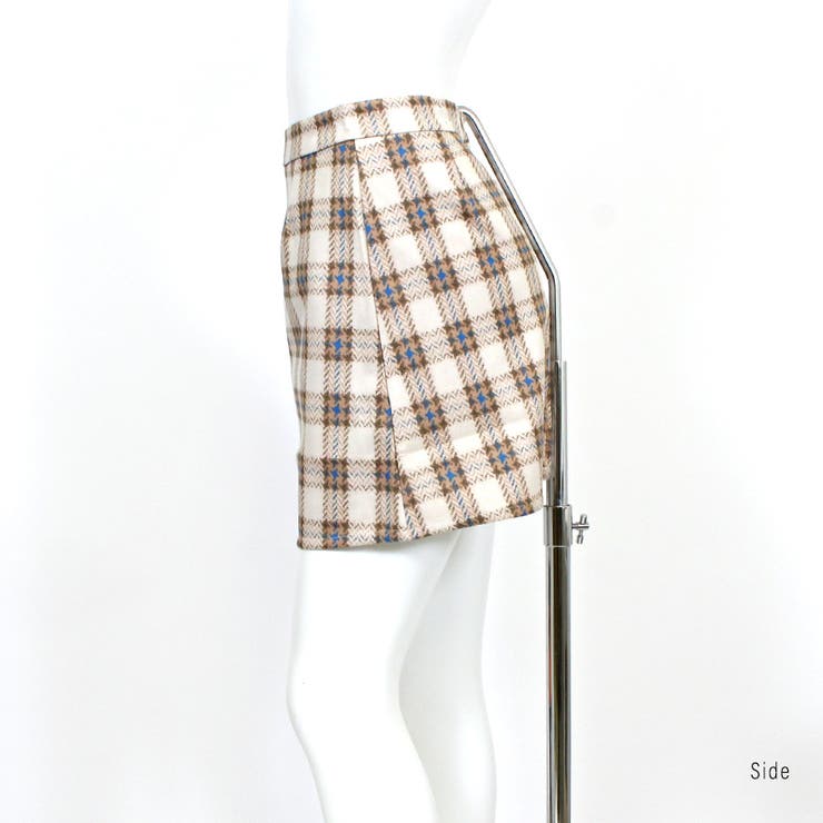 チェック柄ショートスカート ミニスカート タイトスカート[品番