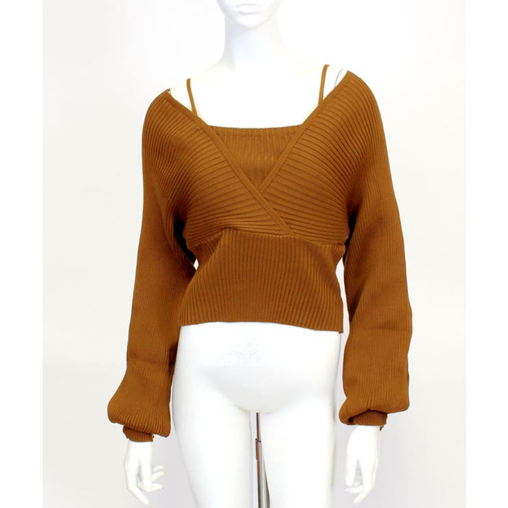 デコルテ見せリブニット セーター トップス | Riff | 詳細画像21 