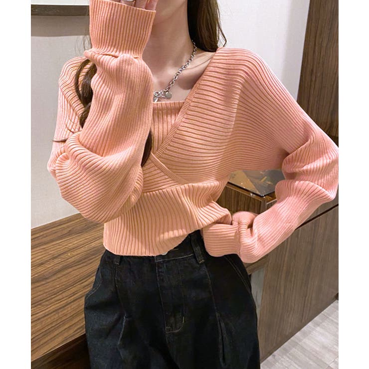 デコルテ見せリブニット セーター トップス | Riff | 詳細画像7 