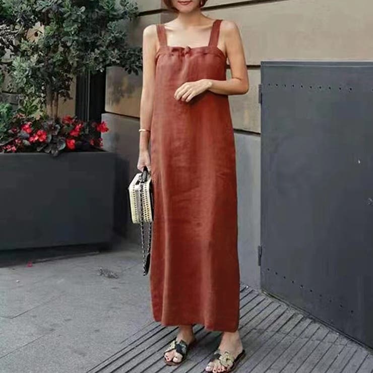 綿麻バックスリットワンピース ロングワンピース リネン 品番 Netw Riff リフ のレディースファッション通販 Shoplist ショップリスト