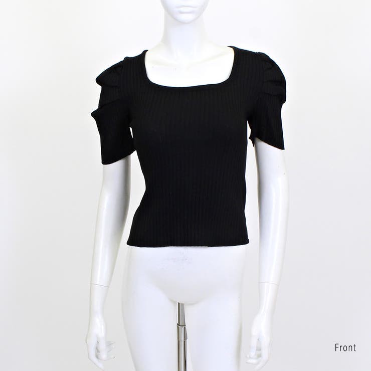 パワーショルダーリブトップス Tシャツ カットソー | Riff | 詳細画像19 