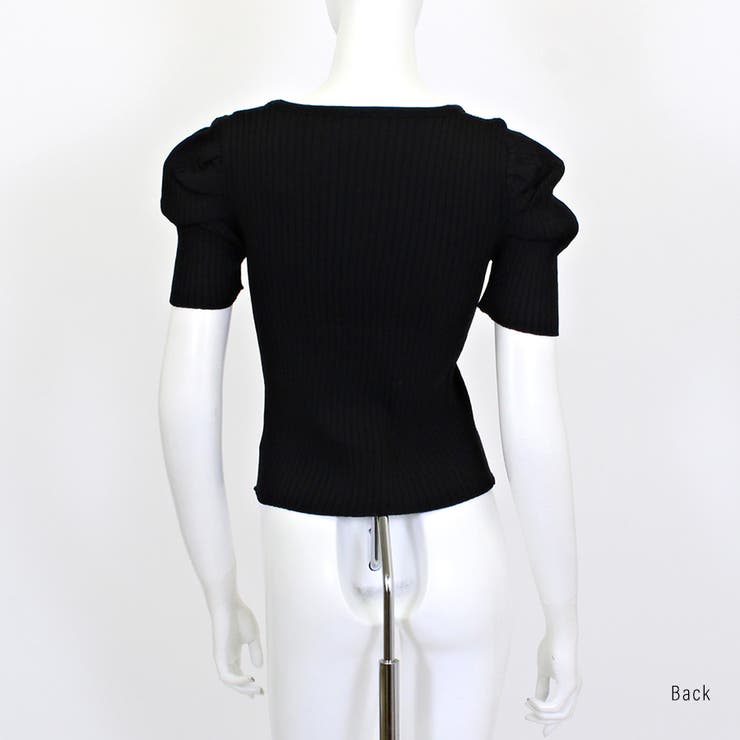 パワーショルダーリブトップス Tシャツ カットソー | Riff | 詳細画像21 